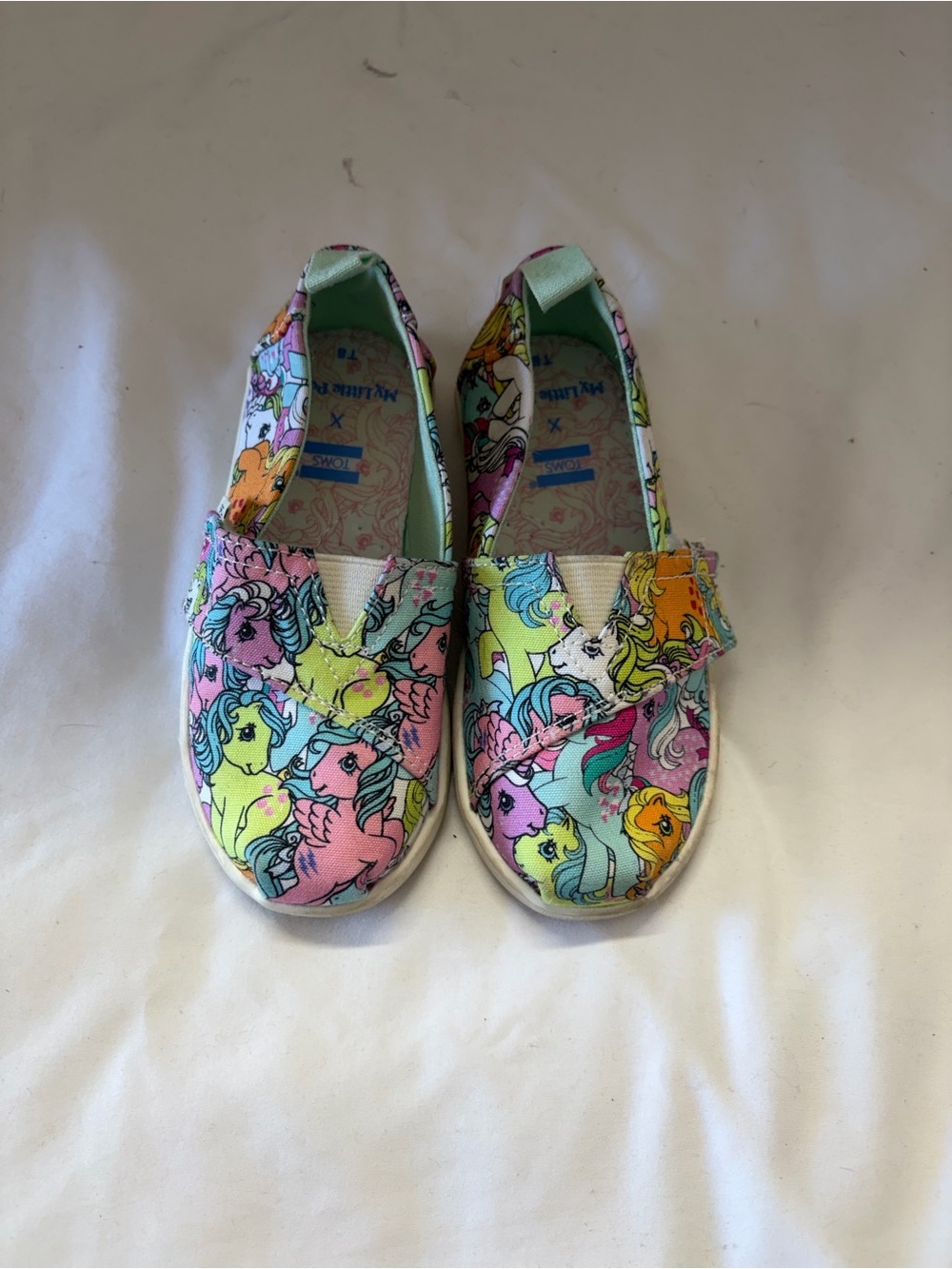TOMS x My Little Pony Tiny Alpargata Slip On Shoes Toddler T8 Rainbow Ponies